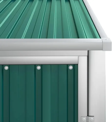 Miniatura 6 de vidaXL Cobertizo de almacenamiento de herramientas de jardín - Verde, 34.6"x35"x63.4" - Acero galvanizado