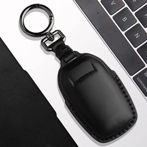 Miniatura 5 de Tukellen Funda de cuero para llavero Toyota compatible con Land Cruiser 2019-2026, Venza 2021-2026, Grand Highlander Hilux, Fortuner, Tundra Negro
