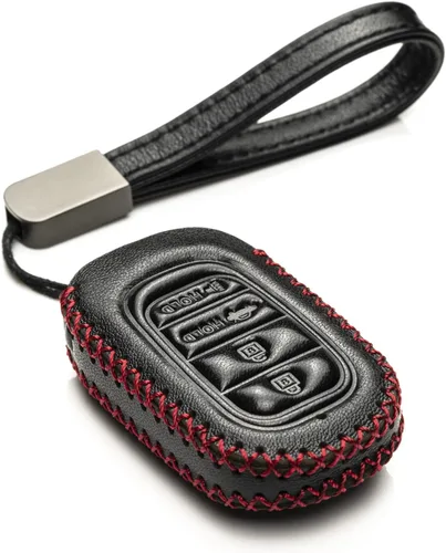 Miniatura 11 de Vitodeco Funda de cuero para llavero compatible con Honda Civic, Civic Hatchback, Accord, HR-V, CRV, Pilot, Passport 2023-2026 (4 botones, marrón)