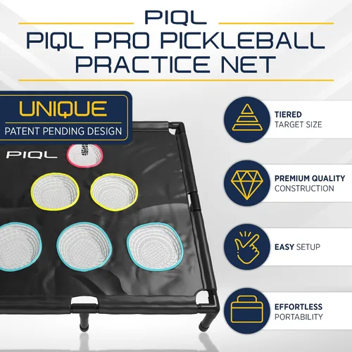 Miniatura 3 de Pro Pickleball Target Net – Equipo de práctica de pickle ball y juegos sociales, sistema de objetivo, práctica de almohadilla de inmersión