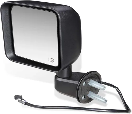 Miniatura 14 de DNA Motoring OEM-MR-CH1320271 Ajuste manual de estilo de fábrica con espejo lateral izquierdo de vidrio calentado compatible con Wrangler 07-18