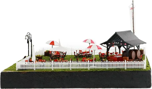 Miniatura 3 de Lionel Anheuser-Busch Biergarten HO Gauge Kit de construcción de tren