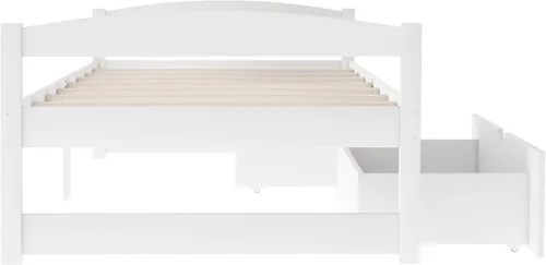 Miniatura 8 de Harper & Bright Designs Cama de plataforma de tamaño individual con dos cajones, marco de madera maciza para dormitorio y habitación de invitados