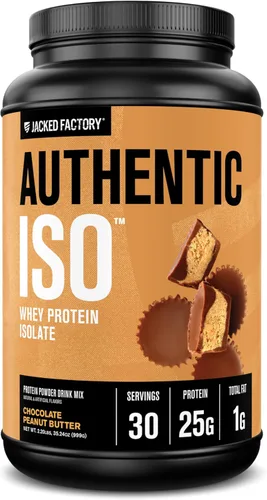 Miniatura 13 de Jacked Factory Auténtico polvo aislado de proteína de suero ISO, bajo en carbohidratos, proteína de construcción muscular sin OMG sin rellenos