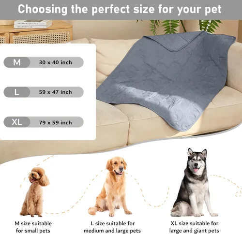 Miniatura 7 de Kritter Planet Funda antideslizante para sofá para mascotas, funda impermeable para cama de perro, lavable y protector de muebles para perros y gatos