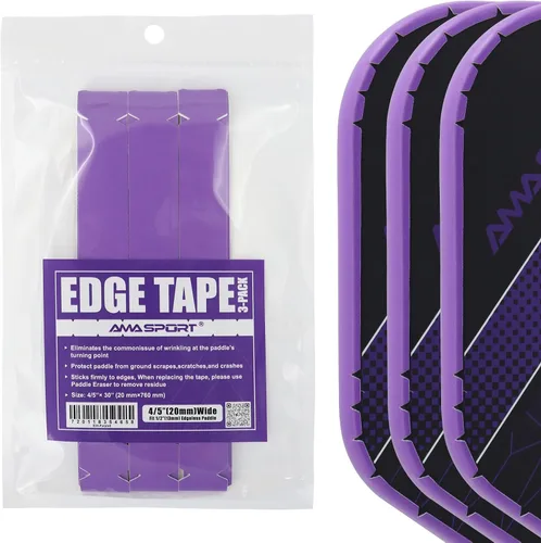 Miniatura 30 de PICKLETECH Cinta de protección de pala de pickleball – Protector de borde de cabeza de paleta – Cinta de protección de borde de raqueta ajuste