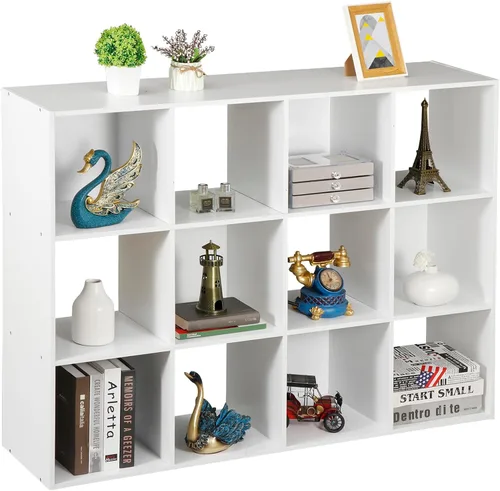 Miniatura 10 de Organizador de estantes de almacenamiento de 9 cubos, unidad de organización de estantería de madera, estantes de cubo para el hogar, oficina, Negro