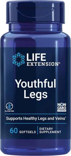 Life Extension Piernas juveniles, flujo sanguíneo, apoyo venoso, suplemento de circulación, salud de piernas, extracto de cáscara de naranja,