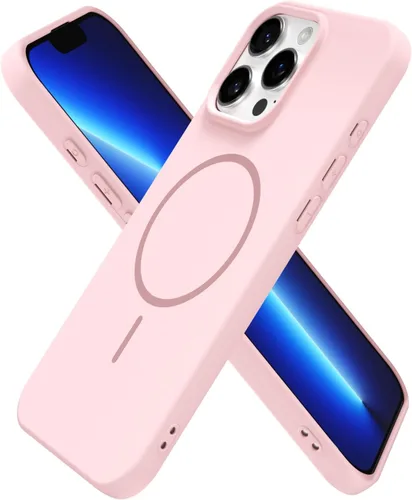 Miniatura 260 de oakxco Funda de silicona Mag Safe para iPhone 17 Pro Max, funda magnética delgada y fina compatible con carga inalámbrica MagSafe, bonita funda Negro