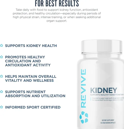 Miniatura 5 de Revive MD Suplemento de apoyo renal para hombres y mujeres – Cápsulas de limpieza y desintoxicación renal para la salud y función general – Apto