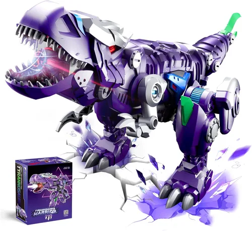 Miniatura 8 de Resosese Figuras de juguetes transformadores, juguetes robot para niños, figura de acción para niños, juguetes de dinosaurio de cumpleaños