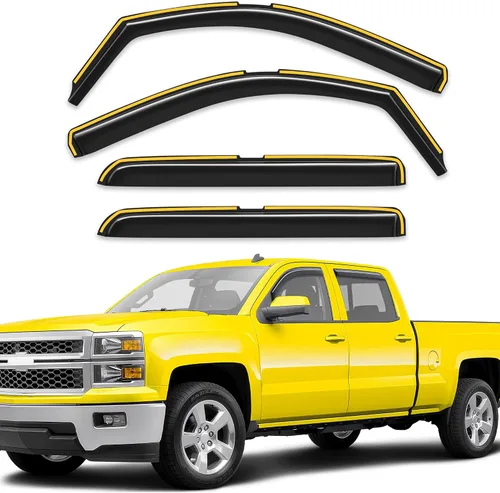 Miniatura 10 de Protectores de lluvia para ventana de canal para Jeep Grand Cherokee 2011-2021 (no para L), protectores de lluvia extra duraderos, viseras laterales