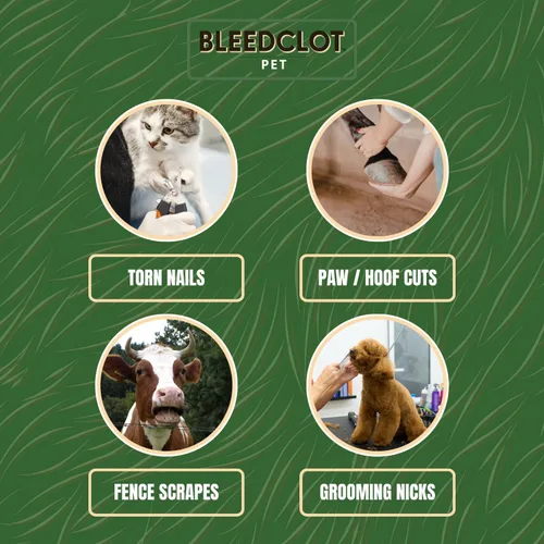 Miniatura 4 de FirstAid Polvo de coagulación de la sangre Deja de sangrar en todos los animales garantizados cortes menores a sangrado arterial de Makers of