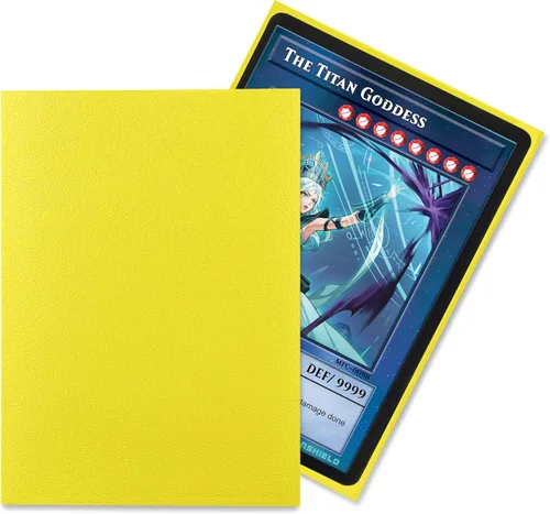 Miniatura 2 de TitanShield (150 funda/amarillo) - Fundas para tarjetas coleccionables de tamaño japonés para Yu-Gi-Oh, Cardfight! Vanguard y más