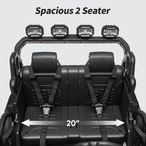 Miniatura 7 de Hikiddo - Auto eléctrico de paseo de 2 plazas, juguete de 12 V para niños de 4 a 8 años con control remoto, neumáticos EVA - Azul