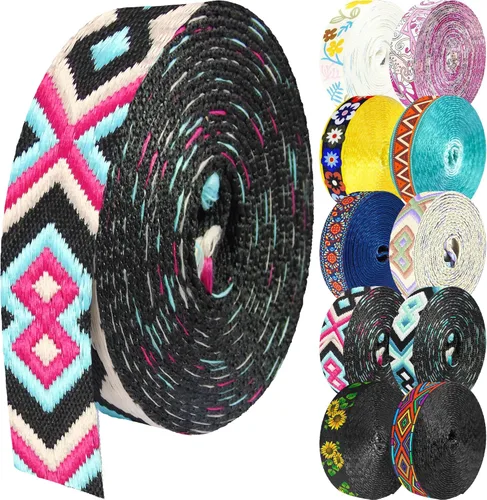 1.5 pulgadas Correa de nailon con patrón, correas de cinturón de nailon, correas para bolso, correas para mochila, cinturón de nailon