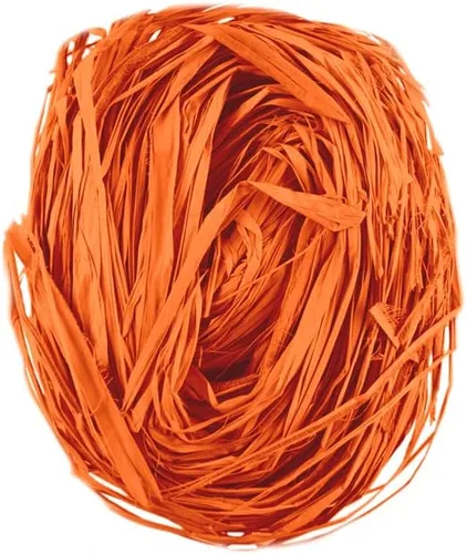 Miniatura 4 de Raffia Fibra de hilo largo para artes y manualidades, manojo mediano de 2 onzas (rojo)