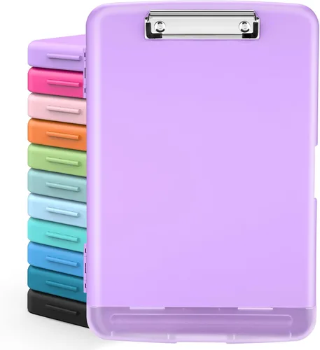 Miniatura 8 de Sooez Portapapeles con almacenamiento, tableros de clip de alta capacidad de 8.5 x 11 pulgadas con almacenamiento, carpeta de portapapeles