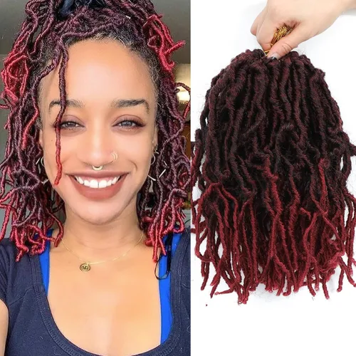Miniatura 30 de Extensiones de cabello de ganchillo suaves de 22 pulgadas, 7 paquetes de rastas sintéticas preenlazadas para mujeres negras, extensiones de cabello