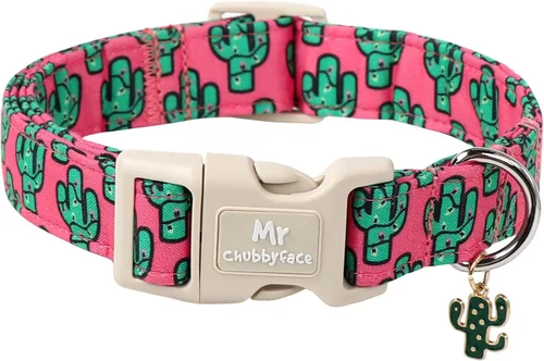 Miniatura 11 de MR.CHUBBYFACE· Collar de perro de primavera y verano, lindos collares de perro de limón verde, collar ajustable de tela natural suave para perros