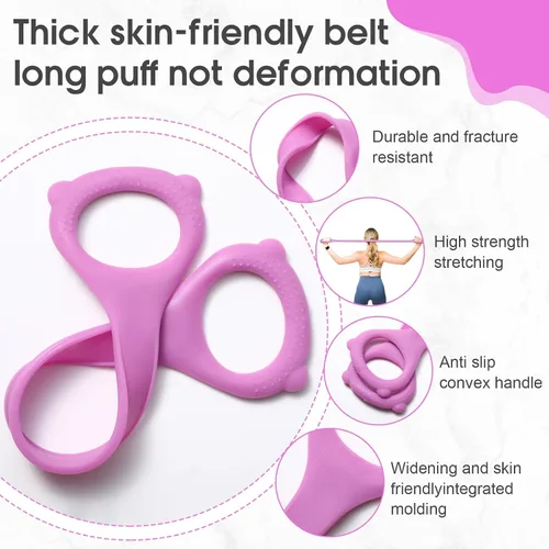 Miniatura 3 de Soulchen Paquete de 5 bandas elásticas de resistencia para brazos, espalda, pecho y hombros, yoga, pilates, estiramiento, entrenamiento para mujeres