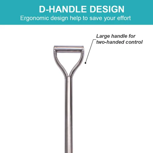 Miniatura 4 de Pala de jardín de 31.5 pulgadas de cabeza plana, pala cuadrada de mango D para jardinería, toda fabricada en acero inoxidable