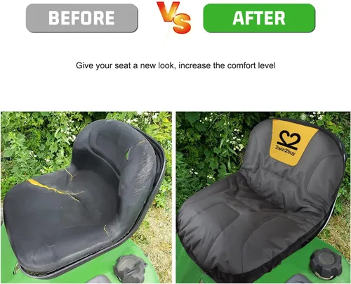 Miniatura 6 de Funda de asiento para cortacésped, funda de asiento de tractor Oxford de poliéster 600D resistente con superficie acolchada acolchada, funda