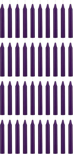 Miniatura 22 de MEGA CANDLES 20 piezas de velas cónicas mini sin perfume amarillas exquisitas, 10 cm de alto x 1 cm de diámetro, Campanas Mágicas, Encantamiento