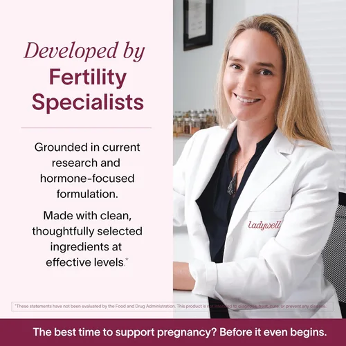 Miniatura 5 de Ladywell Fertilidad + Salud del óvulo Apoyo de fertilidad Salud ovárica, calidad del óvulo, apoyo para el bienestar de la ovulación