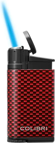 Miniatura 8 de Colibri EVO - Encendedor de butano recargable con llama de un solo chorro en ángulo, resistente al viento, fácil de usar, con agarre de fibra