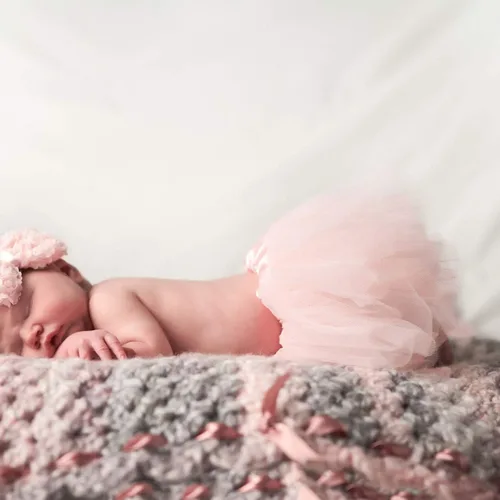 Miniatura 2 de Baby Tutú de tul para bailarina, 5 capas (0-3 meses de edad).
