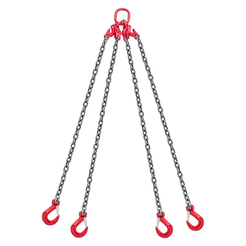 Miniatura 10 de VEVOR Eslinga de cadena, cadenas de elevación de 5/16 pulgadas x 5 pies con ganchos, elevadores de cadena de motor G80, cadenas de elevación
