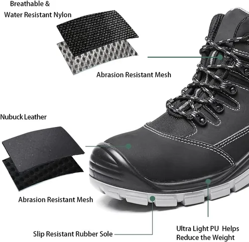 Miniatura 4 de DRKA Botas de trabajo con punta de acero para hombre resistentes al agua