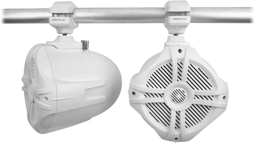 Miniatura 7 de Rockville Par de altavoces de torre de wakeboard marinos RWB70W de 500 W pico/300 W RMS de 4 ohmios, giro de 360 grados, impermeable, soportes