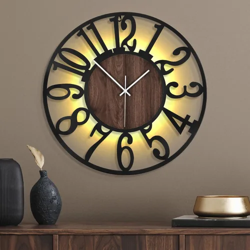 Miniatura 14 de Reloj de pared grande de 20 pulgadas de metal con voz y sensor de luz nocturna, luz en la oscuridad, silencioso, sin tictac, funciona con batería