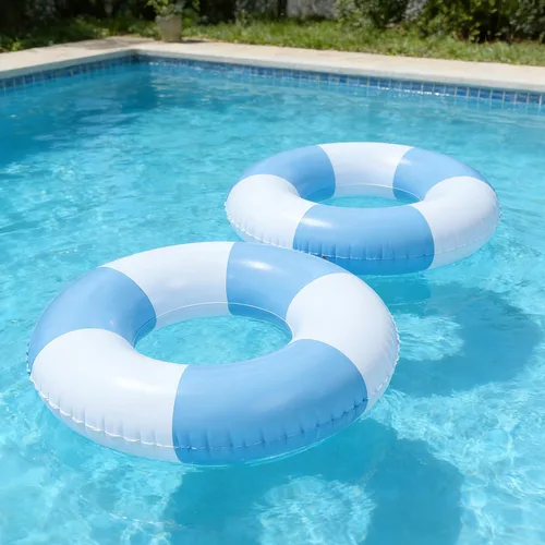 Miniatura 7 de 4 flotadores inflables para piscina, anillos de natación de 35 pulgadas, tubo interior grande, anillos de natación, tumbona de piscina, flotador