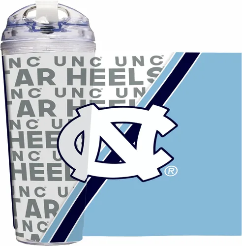 Miniatura 114 de Rico Industries Taza acrílica NCAA estándar de 24 onzas con tapa con bisagra, taza de doble pared oficialmente licenciada con pajita