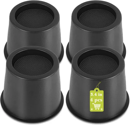 Miniatura 18 de Paquete de 12 elevadores de muebles de 1 pulgada, elevadores de cama ajustables resistentes para mesa, escritorio, sofá, silla, gabinete, marco