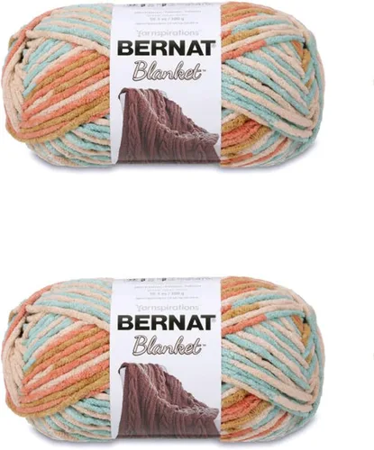 Miniatura 94 de Bernat - Estambre para mantas súper esponjoso acrílico, 2 paquetes de 300g/10.5 onzas, #6, chenilla gruesa de peso pesado para tejer y crochet