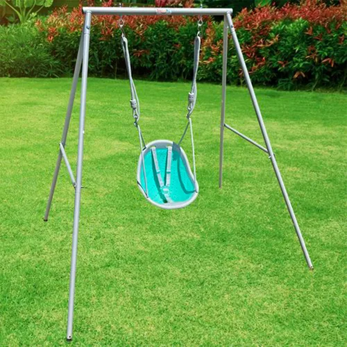 Miniatura 8 de XDP Recreation columpio para niños con estructura, juego portátil para el patio trasero, color aguamarina