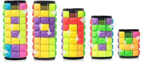 R.Y.TOYS Juguete para ansiedad, rompecabezas de cubo mágico, rompecabezas de cerebro para adultos, juego de mano inquieto de lógica giratoria y