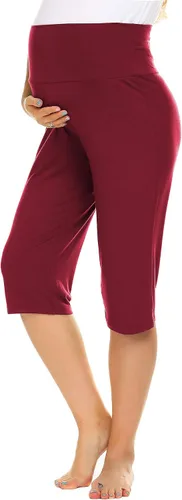 Ekouaer Pantalones cortos de maternidad para mujer, pantalones capri de maternidad, pantalones cortos de yoga, pantalones cortos para embarazo,
