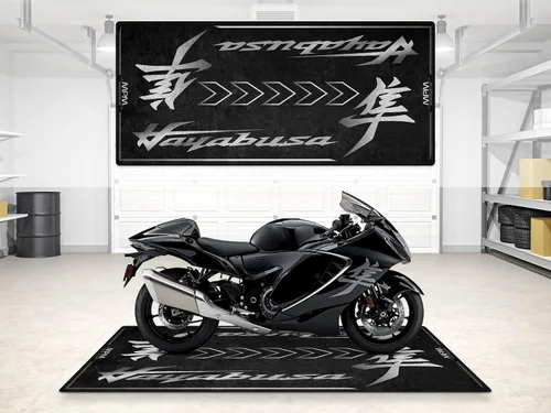 Miniatura 9 de Alfombra de estacionamiento para Suzuki Hayabusa, alfombrilla de exhibición y fosa, lavable, antideslizante para garaje y alfombra de piso de sala