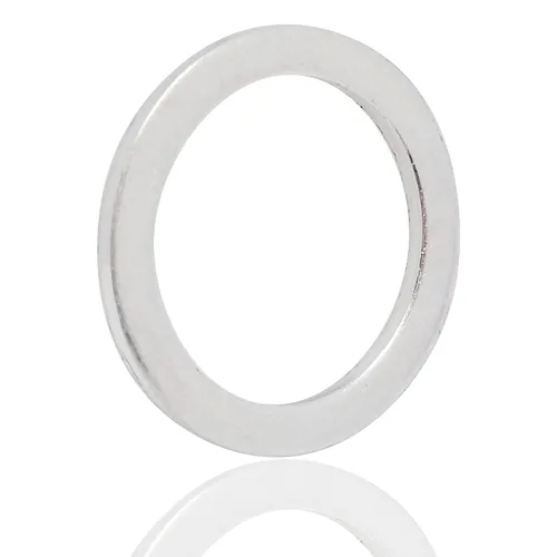 Miniatura 11 de Arandela plana de aluminio, arandelas redondas plateadas, acabado liso, 0.394 in de identificación, 0.630 in de diámetro exterior, 0.039 in