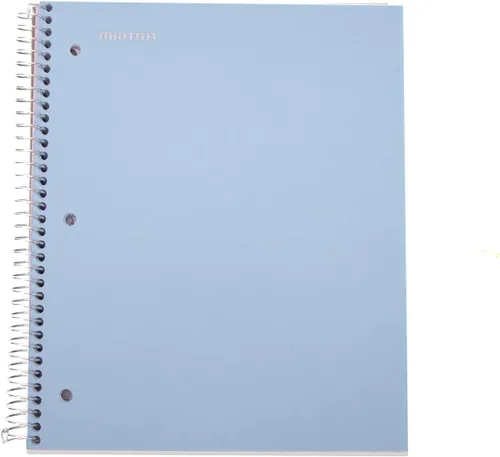 Miniatura 5 de Mintra Office Cuadernos de espiral duraderos, 1 materia, (rosa primavera, amarillo sol, hielo ártico, rayas anchas, paquete de 3)