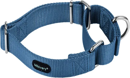 Miniatura 6 de Mikivery Martingale - Collar de nailon ajustable y de entrenamiento de seguridad, colorido y cómodo, con hebilla de metal, collares para mascotas