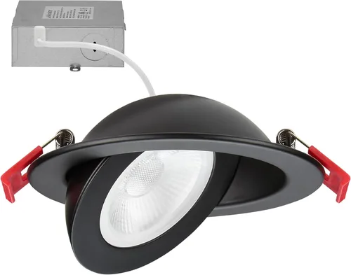 Miniatura 10 de Maxxima Foco flotante LED empotrable ultrafino giratorio de 4 pulgadas, 900 lúmenes, 5 CCT seleccionables 2700 K/3000 K/3500 K/4000 K/5000 K, Blanco