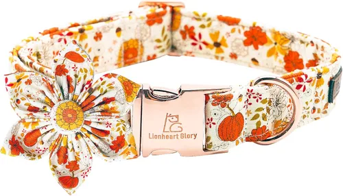 Miniatura 21 de Collares de perro Lionheart glory de Halloween con flores, collar de calavera con flores, collar para mascotas niña y niño, collar de perro flor