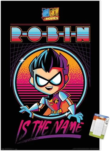 Miniatura 9 de Trends International DC Comics - Póster de pared de Teen Titans Go to The Movies-Robin, 14.725 x 22.375 pulgadas, versión enmarcada de madera