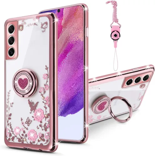 Miniatura 9 de Funda protectora para Note 10 Plus, Galaxy para mujer, con purpurina, cristal, mariposa, corazón, floral, delgada, de TPU para niñas, con soporte